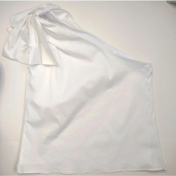 Milly Cindy Asymmetrical One Shoulder
Bow Blouse Top Sz S - Picture 3 of 10